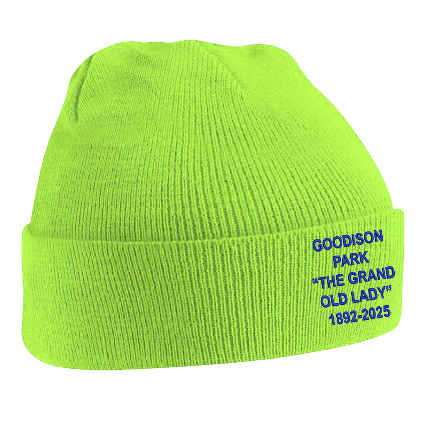Goodison Park The Grand Old Lady 1892-2025   Embroidered Beanie Hat