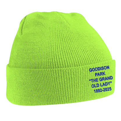 Goodison Park The Grand Old Lady 1892-2025   Embroidered Beanie Hat