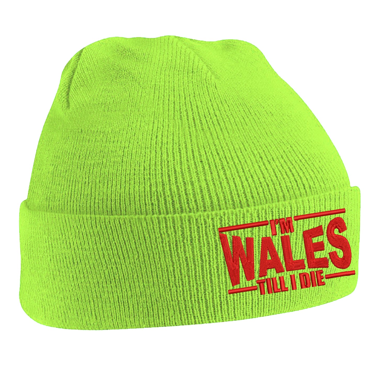 I’m Wales Till I Die Embroidered Beanie Hat