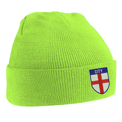 City Flag of England Shield Beanie Hat