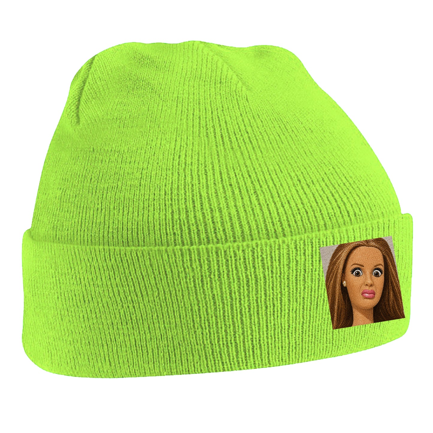 Funny Distressed Doll Face Meme Beanie Hat 