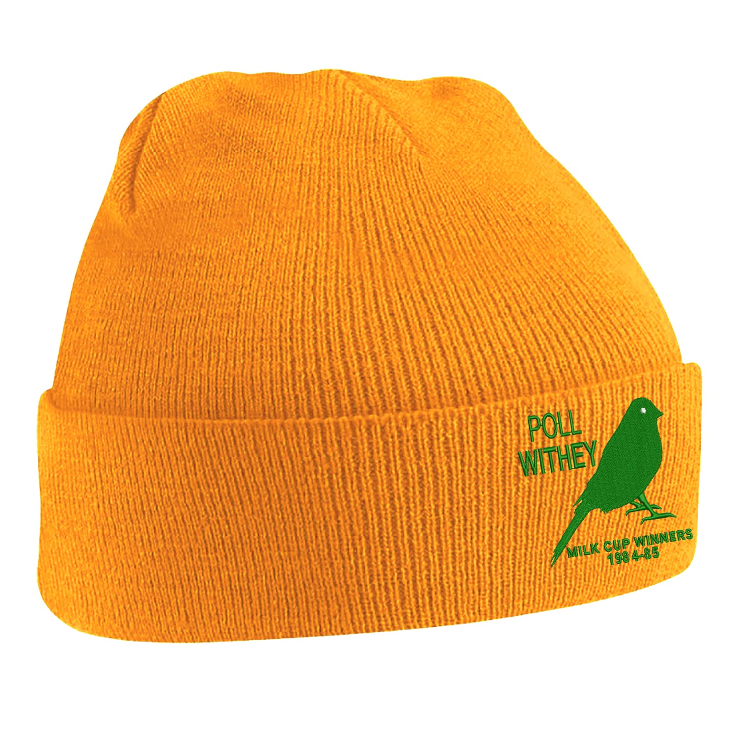 Retro Norwich Milk Cup Winners 1984-85 Embroidered Beanie Hat