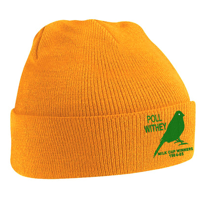 Retro Norwich Milk Cup Winners 1984-85 Embroidered Beanie Hat
