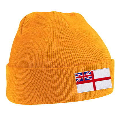 Royal Navy White Ensign Flag Beanie Hat