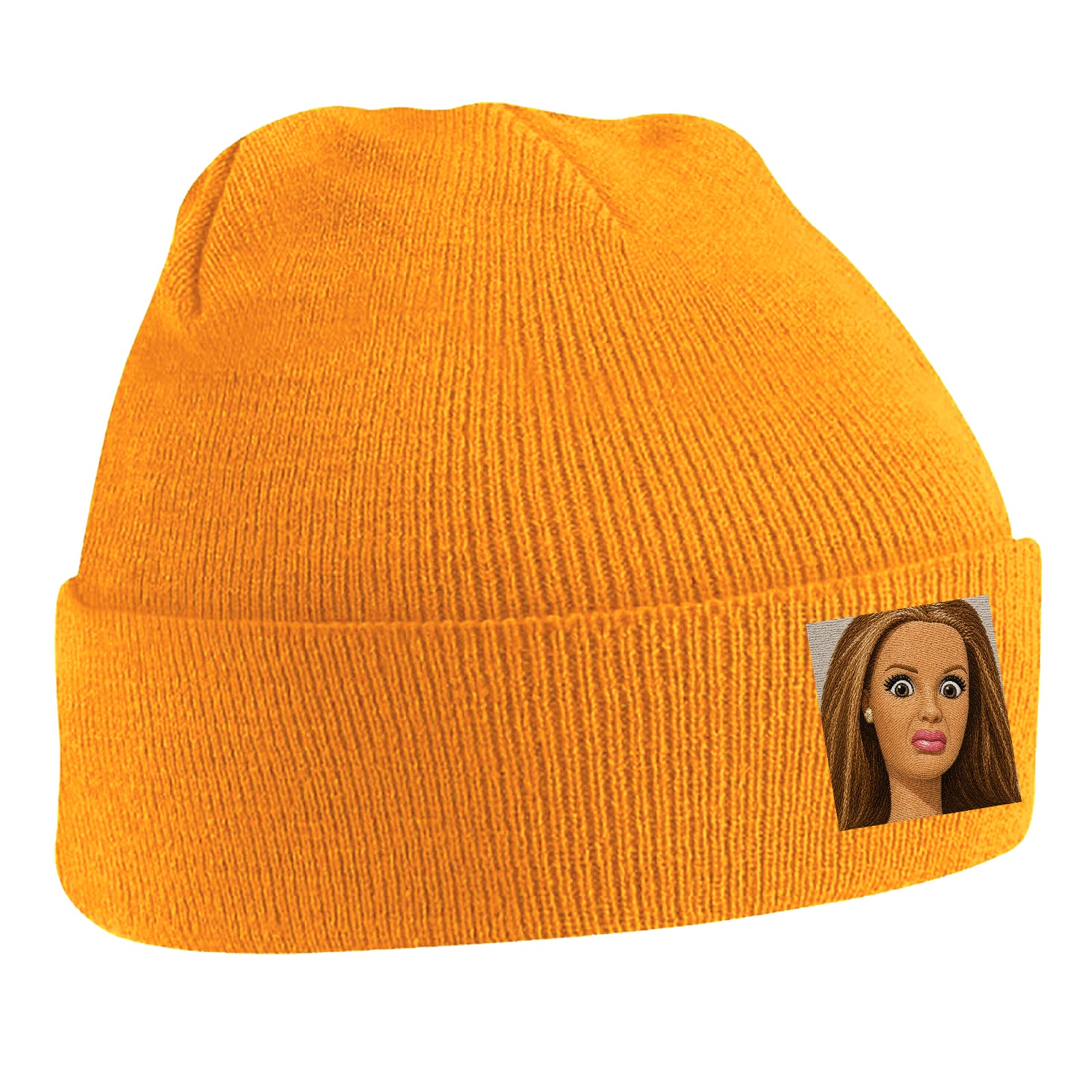 Funny Distressed Doll Face Meme Beanie Hat 
