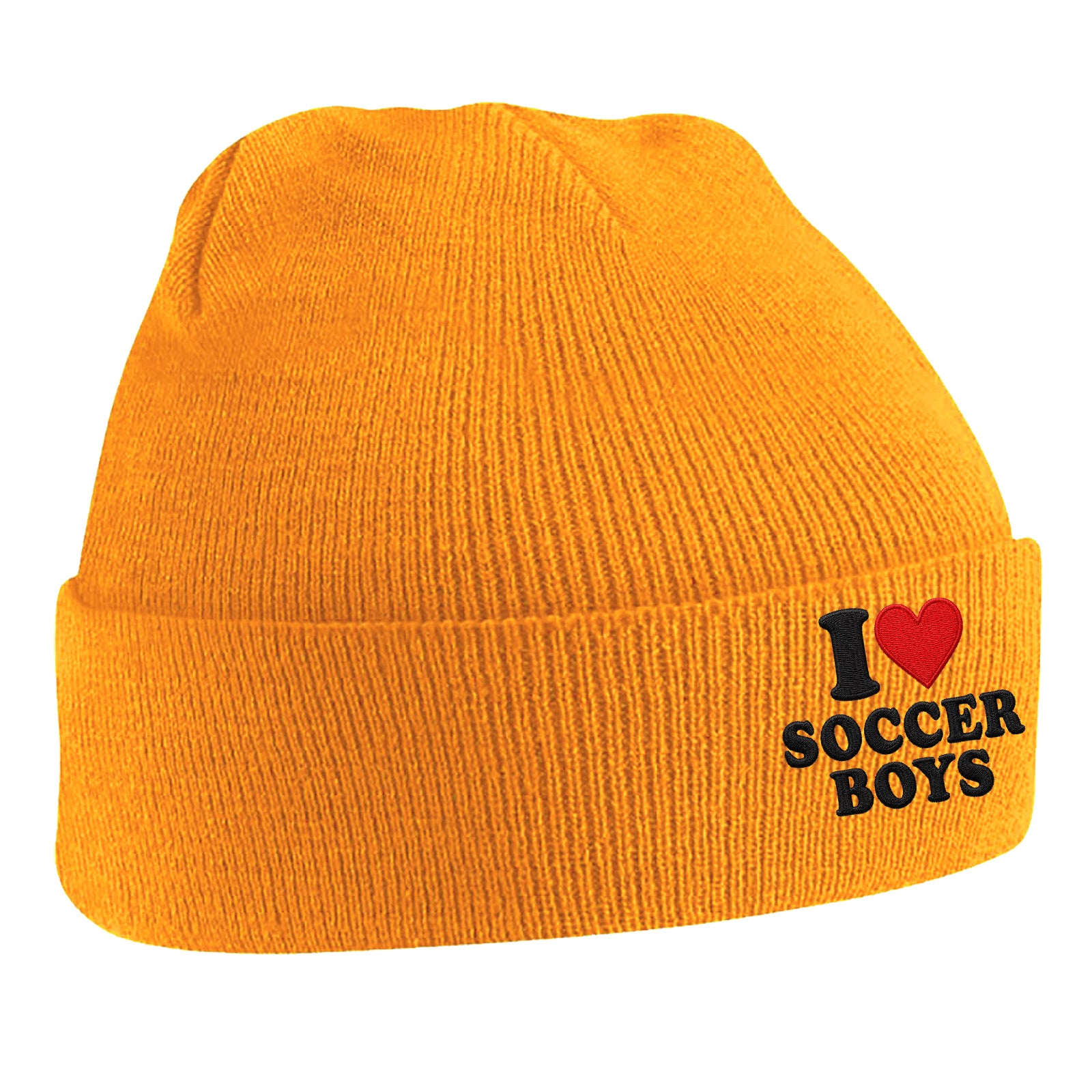 I Love Soccer Boys Beanie Hat