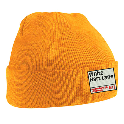 Retro White Hart Lane Beanie Hat
