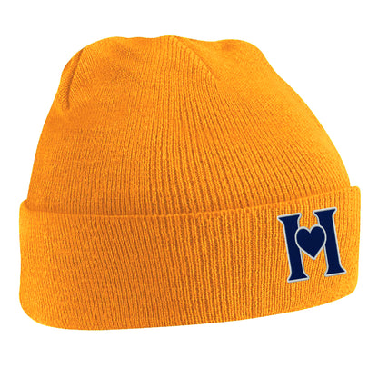 Retro Old School Hearts Football Beanie Hat