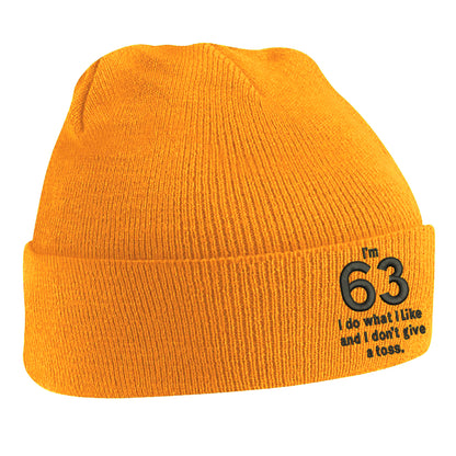 63rd Birthday Beanie Hat 