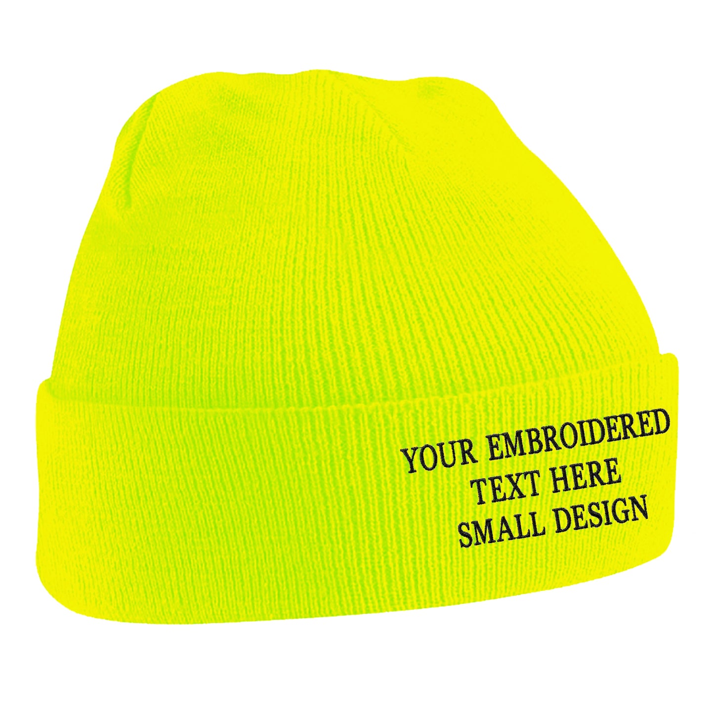 Personalised Custom Small Text Beanie Hat