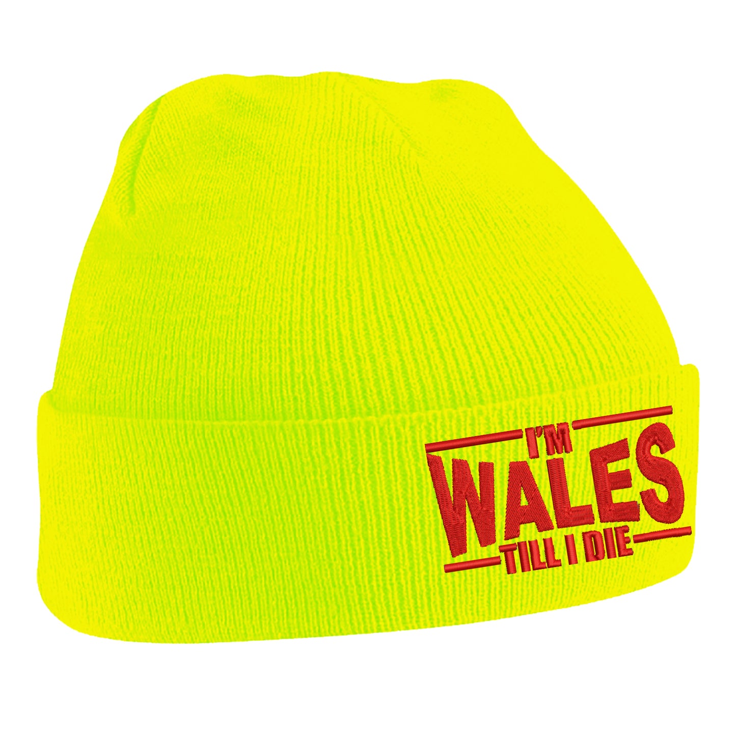 I’m Wales Till I Die Embroidered Beanie Hat