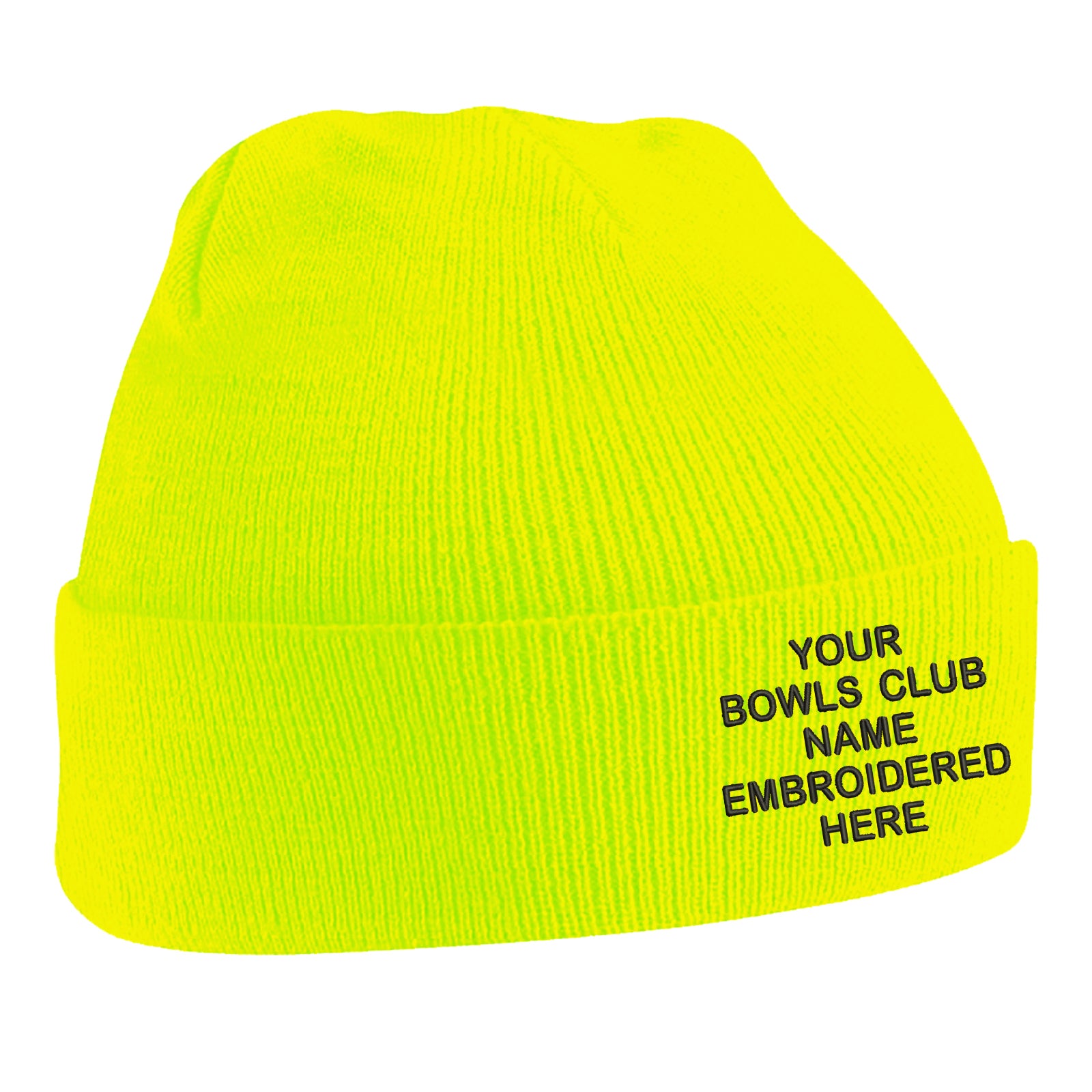 Personalised Bowls Club Beanie Hat