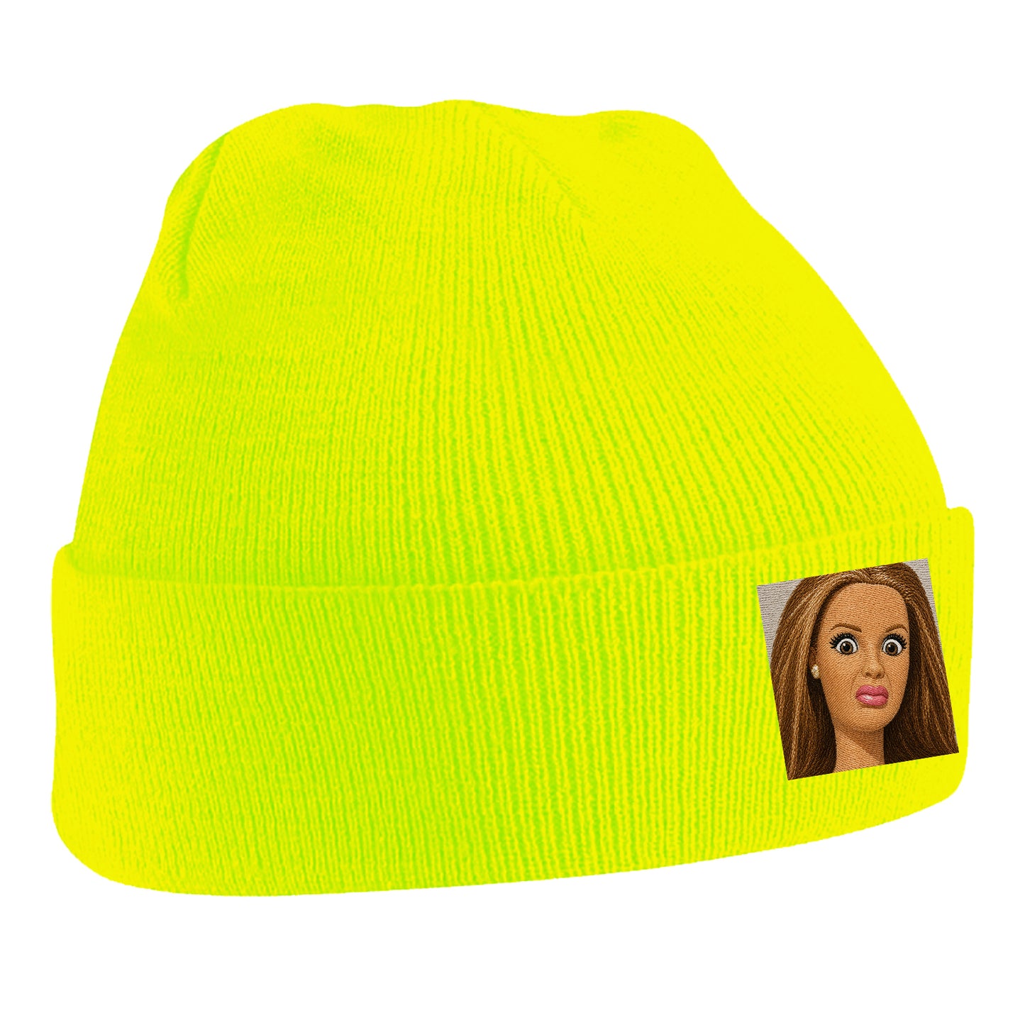 Funny Distressed Doll Face Meme Beanie Hat 