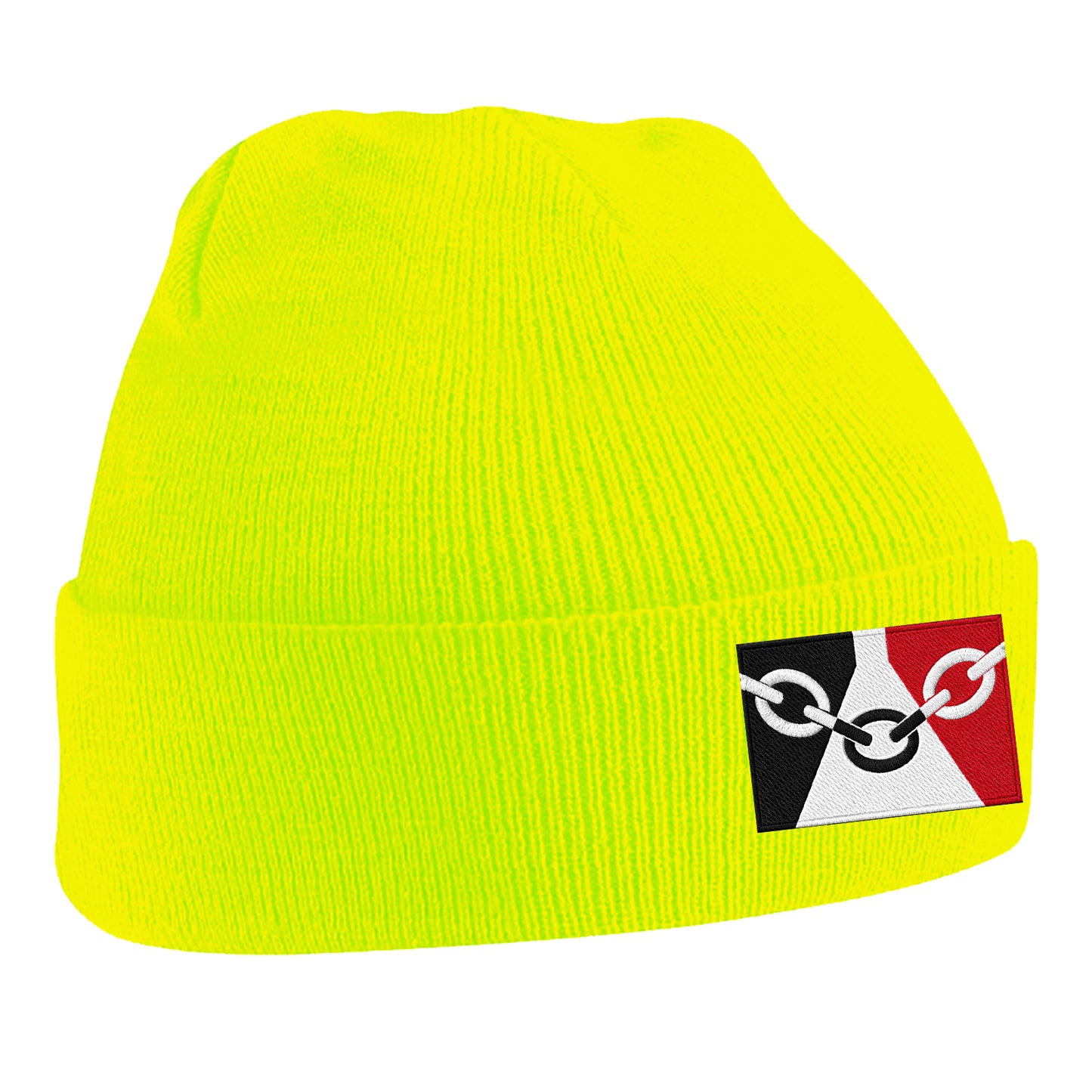 Black Country Flag Embroidered Beanie Hat