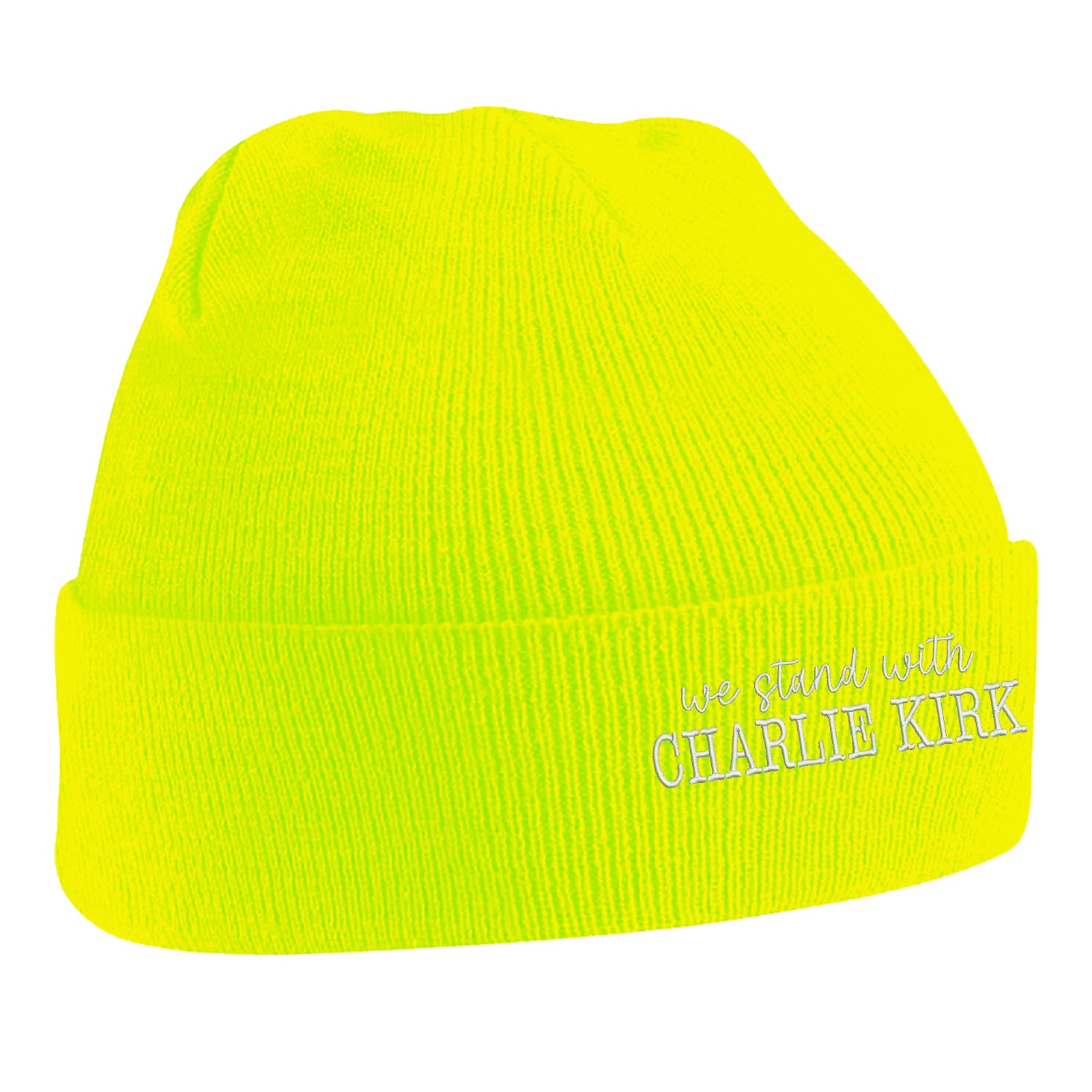 We Stand With Charlie Kirk Beanie Hat