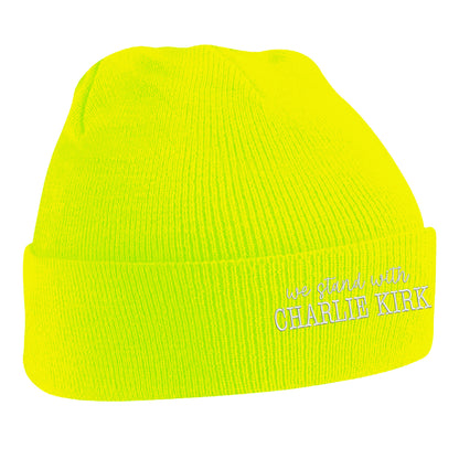 We Stand With Charlie Kirk Beanie Hat