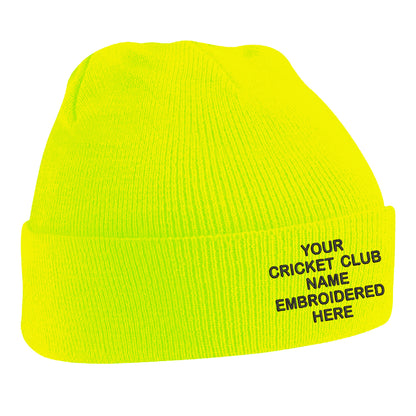 Personalised Cricket Club Beanie Hat