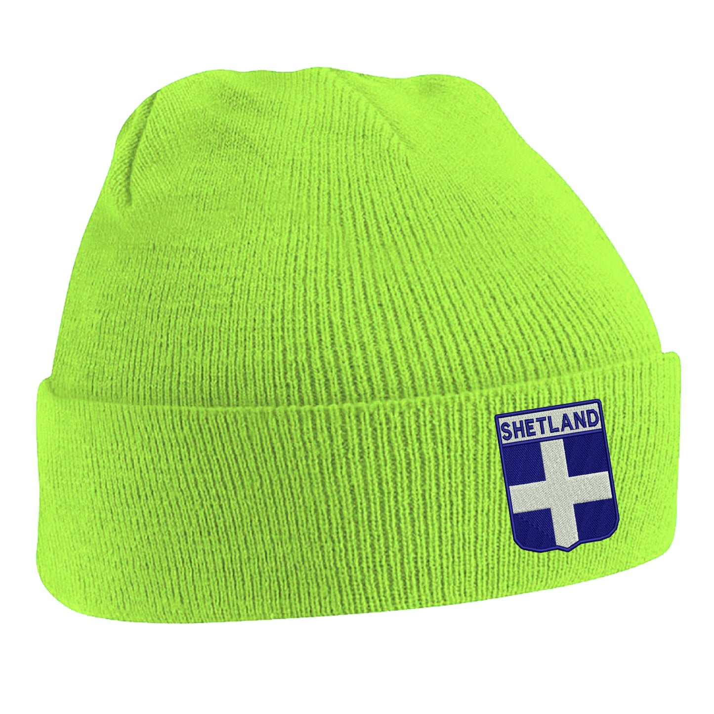 Shetland Flag of Scotland Shield Beanie Hat