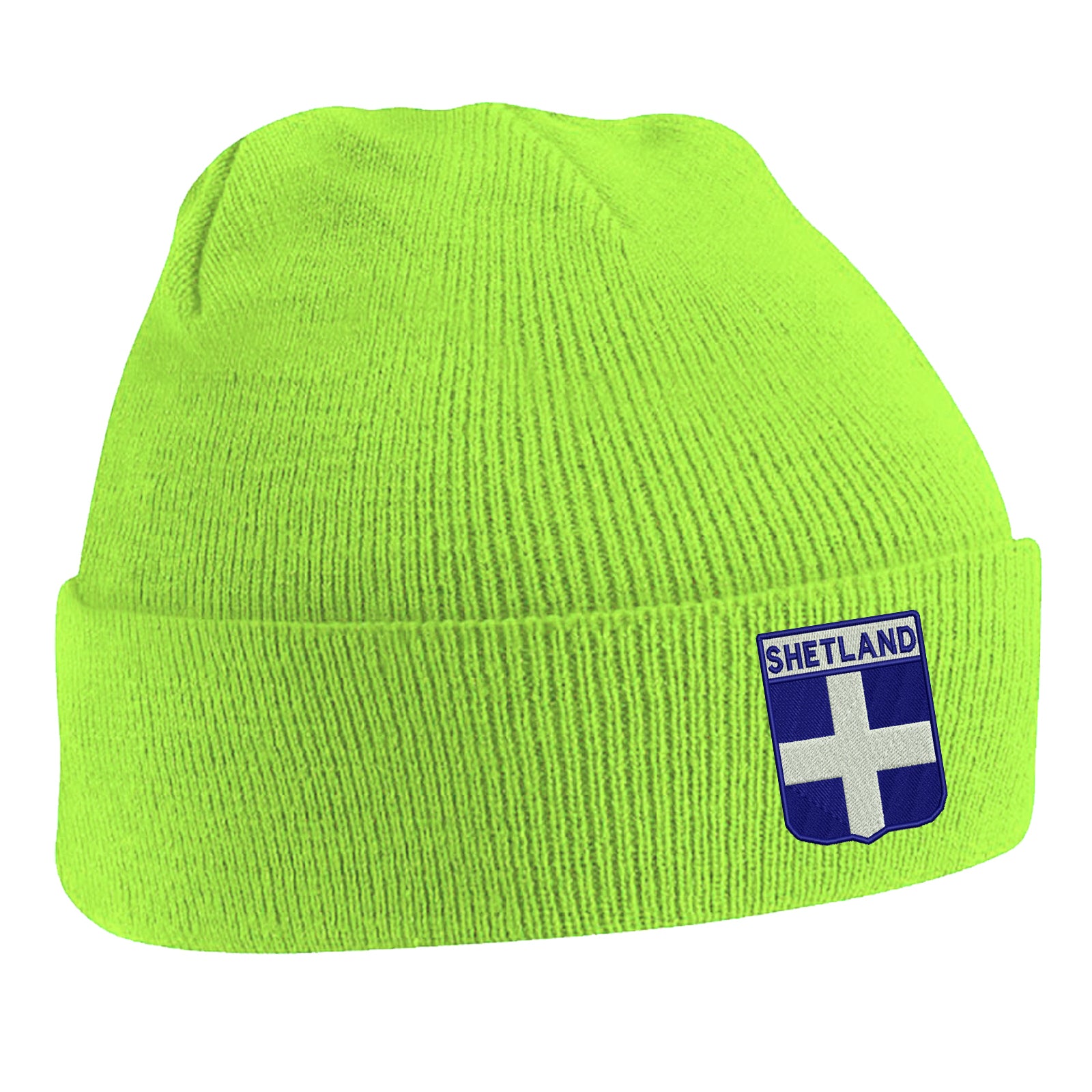 Shetland Flag of Scotland Shield Beanie Hat