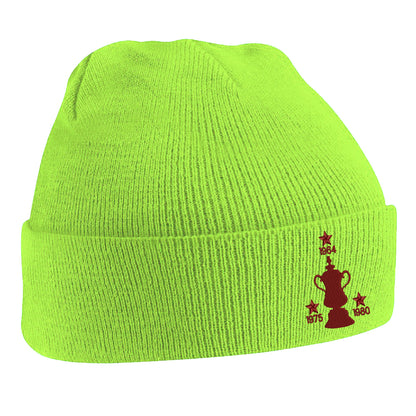 Retro West Ham Three Time Cup Winners Embroidered Beanie Hat