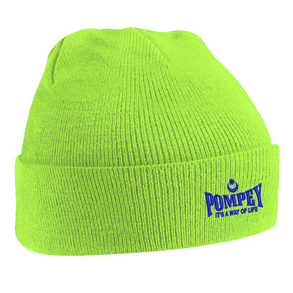 Pompey It's a Way of Life Embroidered Beanie Hat