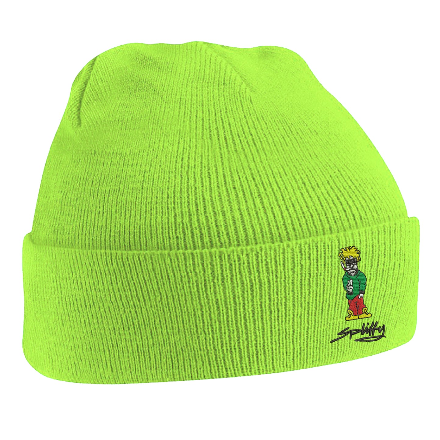 Retro Eclipse Embroidered Beanie Hat