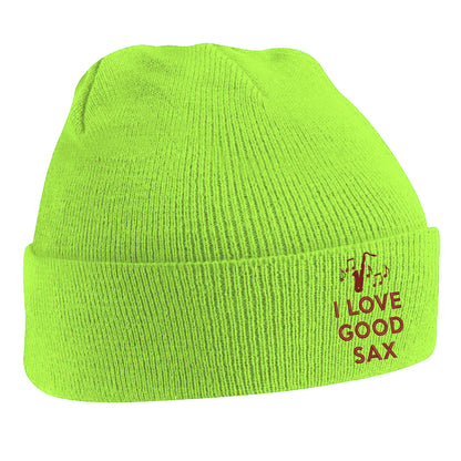 I Love Good Sax Beanie Hat