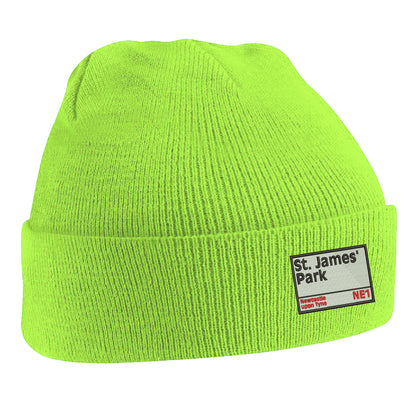 St James' Park NE1 Embroidered Beanie Hat