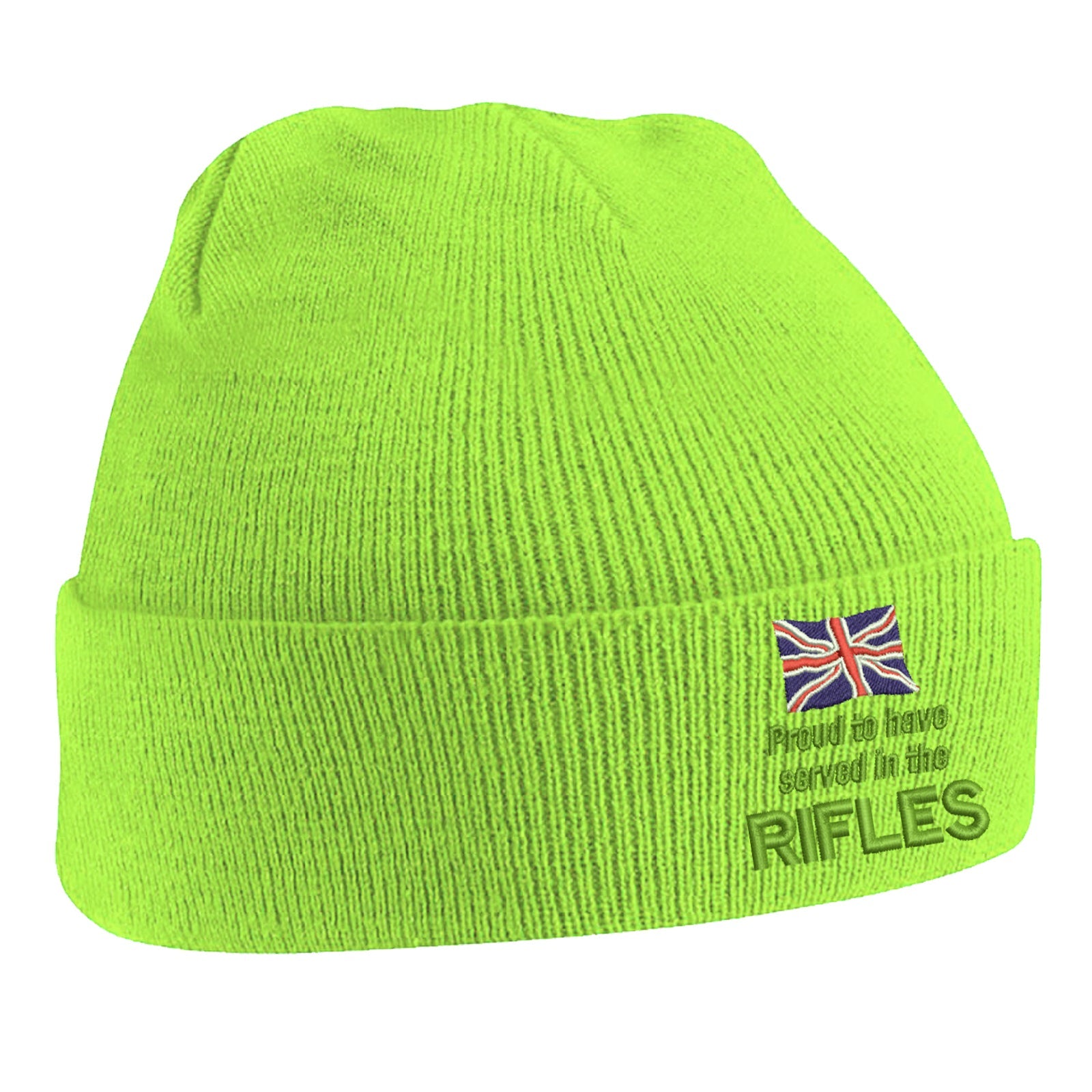 Proud to Have Served in The Rifles Beanie Hat