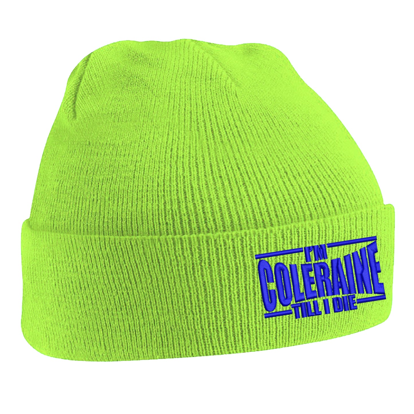 I am Coleraine Embroidered Beanie Hat