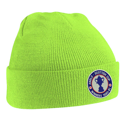 Retro Chesterfield Anglo-Scottish Cup Winners 1981 Embroidered Beanie Hat