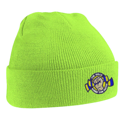 The Gulls Keep The Faith Embroidered Beanie Hat