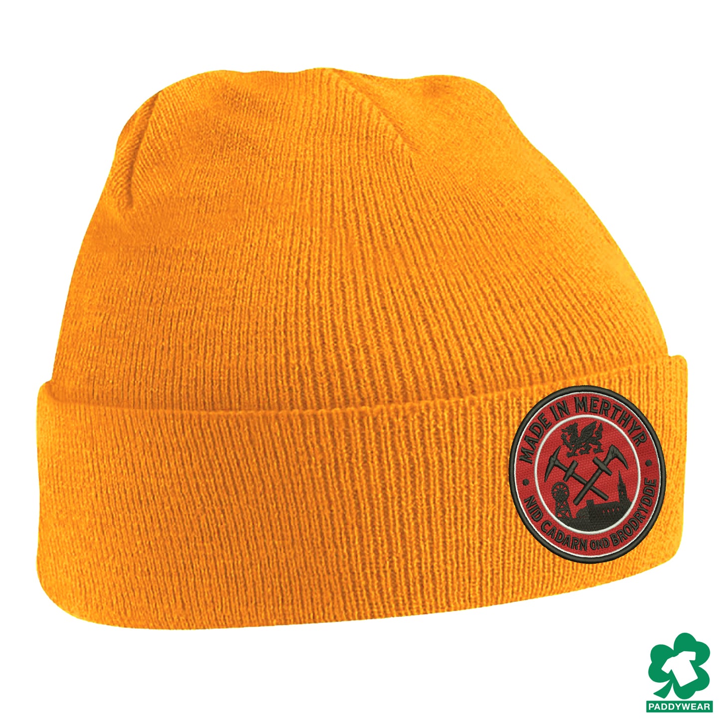 Merthyr Nid Cadern Ond Brodyrdde Embroidered Beanie Hat