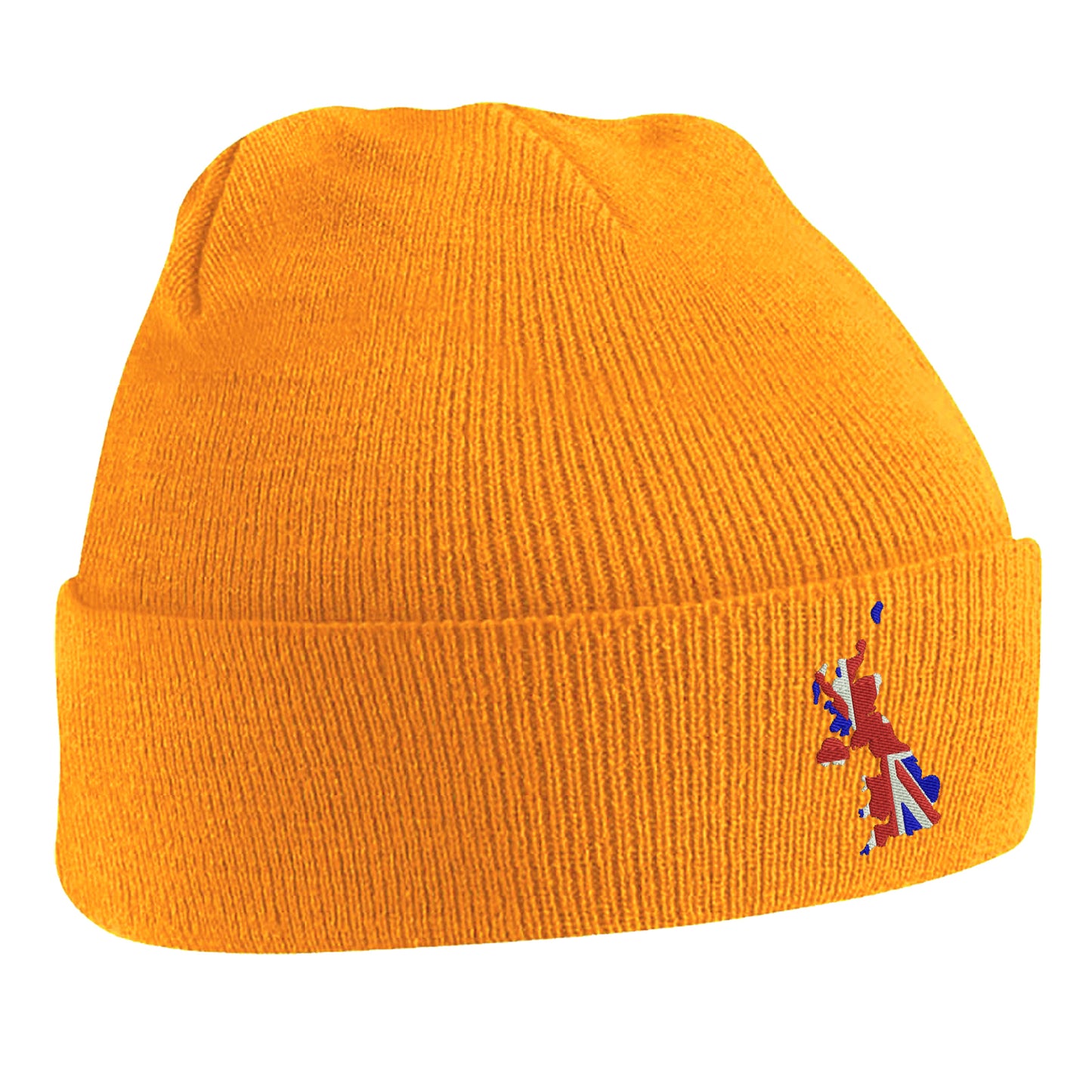United Kingdom Flag Map Embroidered Beanie Hat