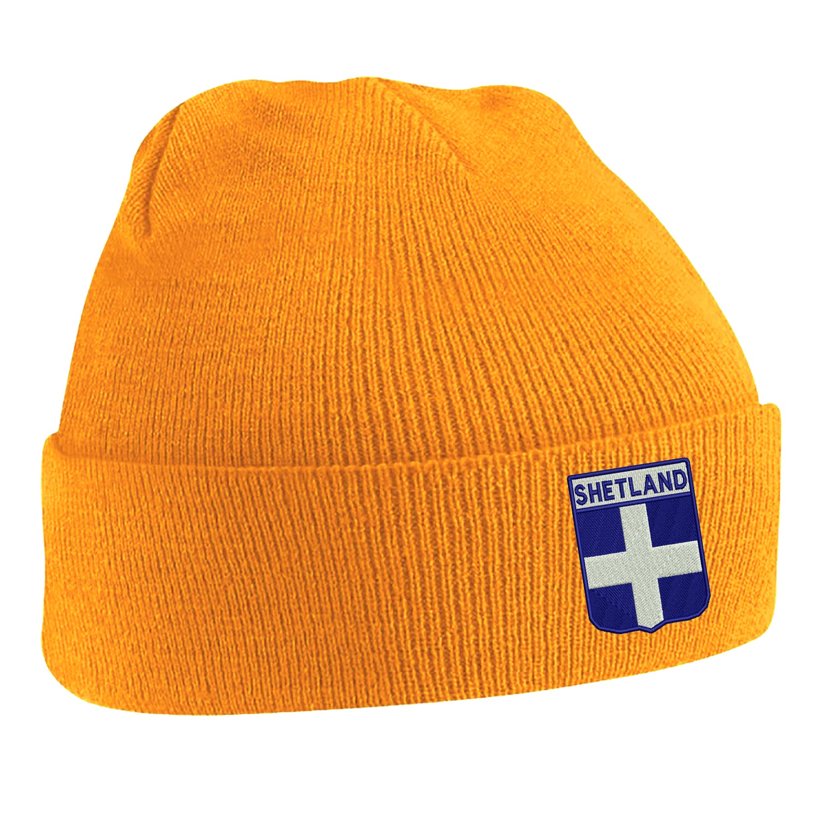 Shetland Flag of Scotland Shield Beanie Hat