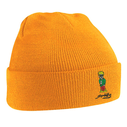 Retro Eclipse Embroidered Beanie Hat