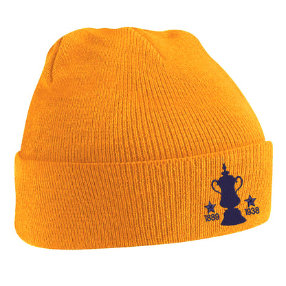 Retro Preston Two Time Cup Winners Embroidered Beanie Hat