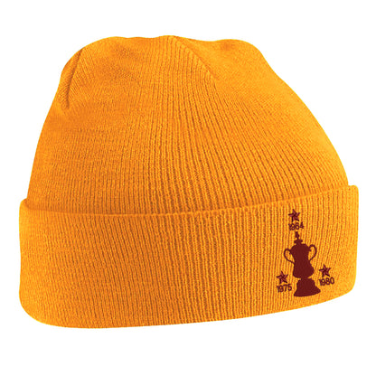 Retro West Ham Three Time Cup Winners Embroidered Beanie Hat