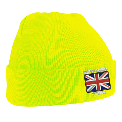 British Forces Veteran Embroidered Beanie Hat