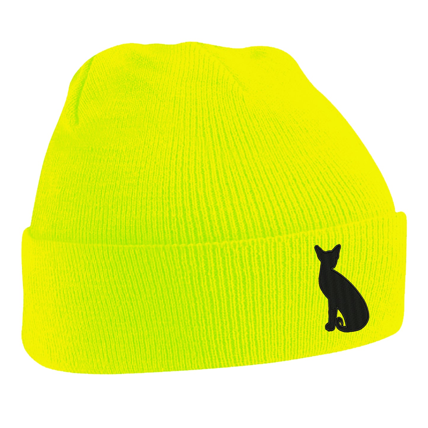 Siamese Cat Embroidered Beanie Hat