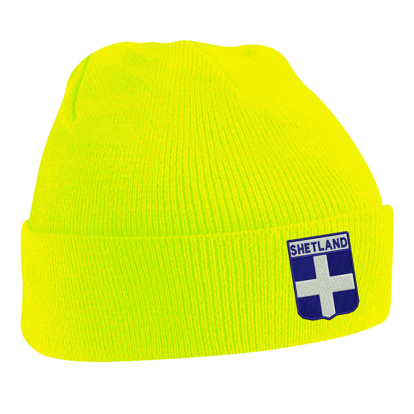 Shetland Flag of Scotland Shield Beanie Hat
