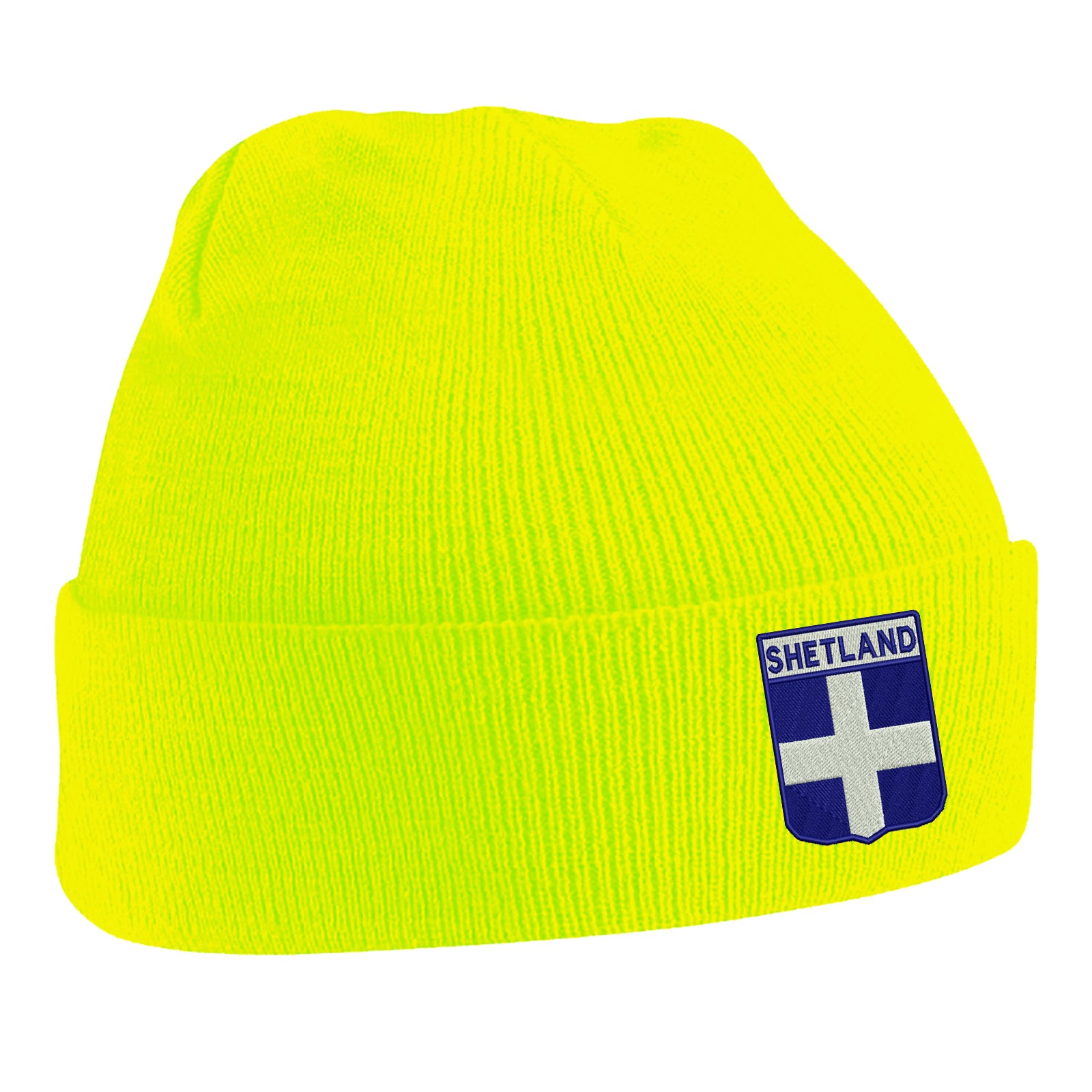 Shetland Flag of Scotland Shield Beanie Hat