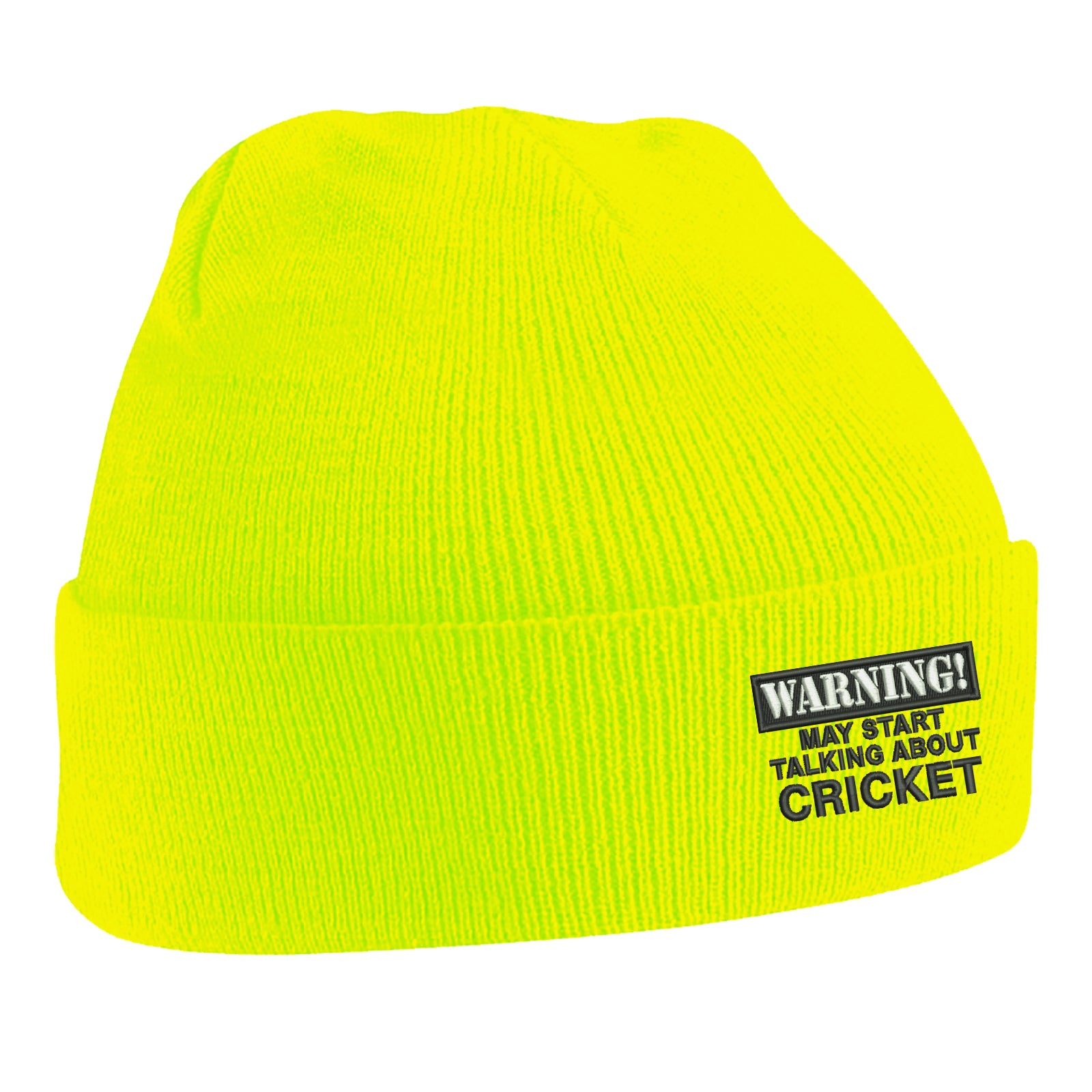 Warning May Start Talking About Cricket Beanie Hat