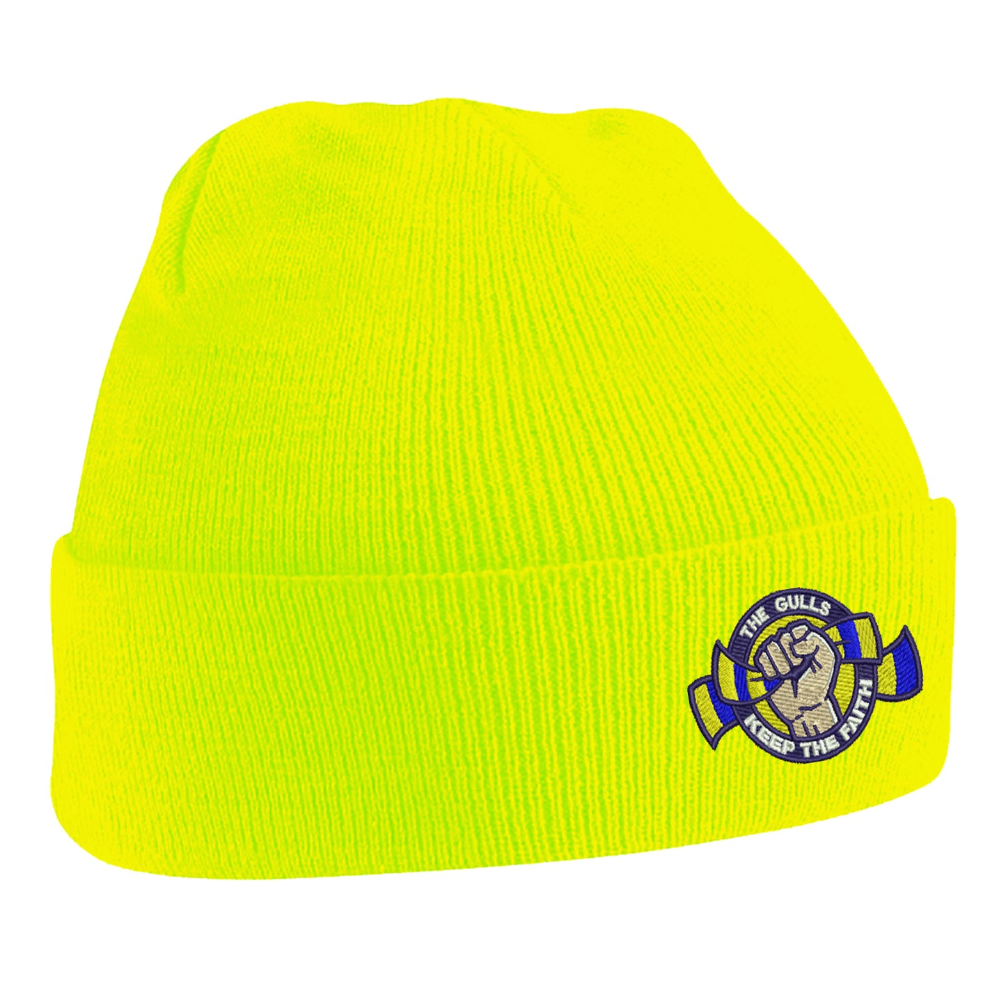 The Gulls Keep The Faith Embroidered Beanie Hat