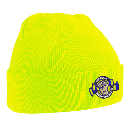 The Gulls Keep The Faith Embroidered Beanie Hat
