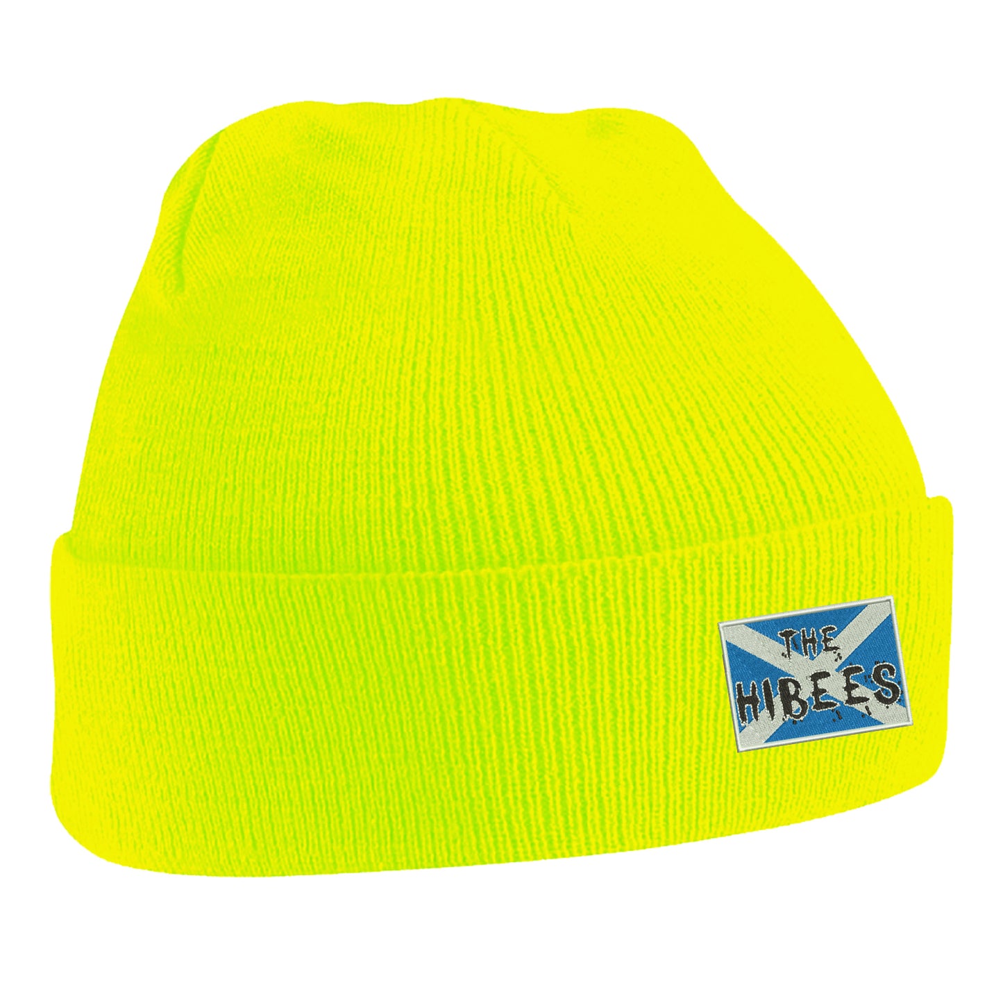 The Hibees Grunge Flag of Scotland Embroidered Beanie Hat