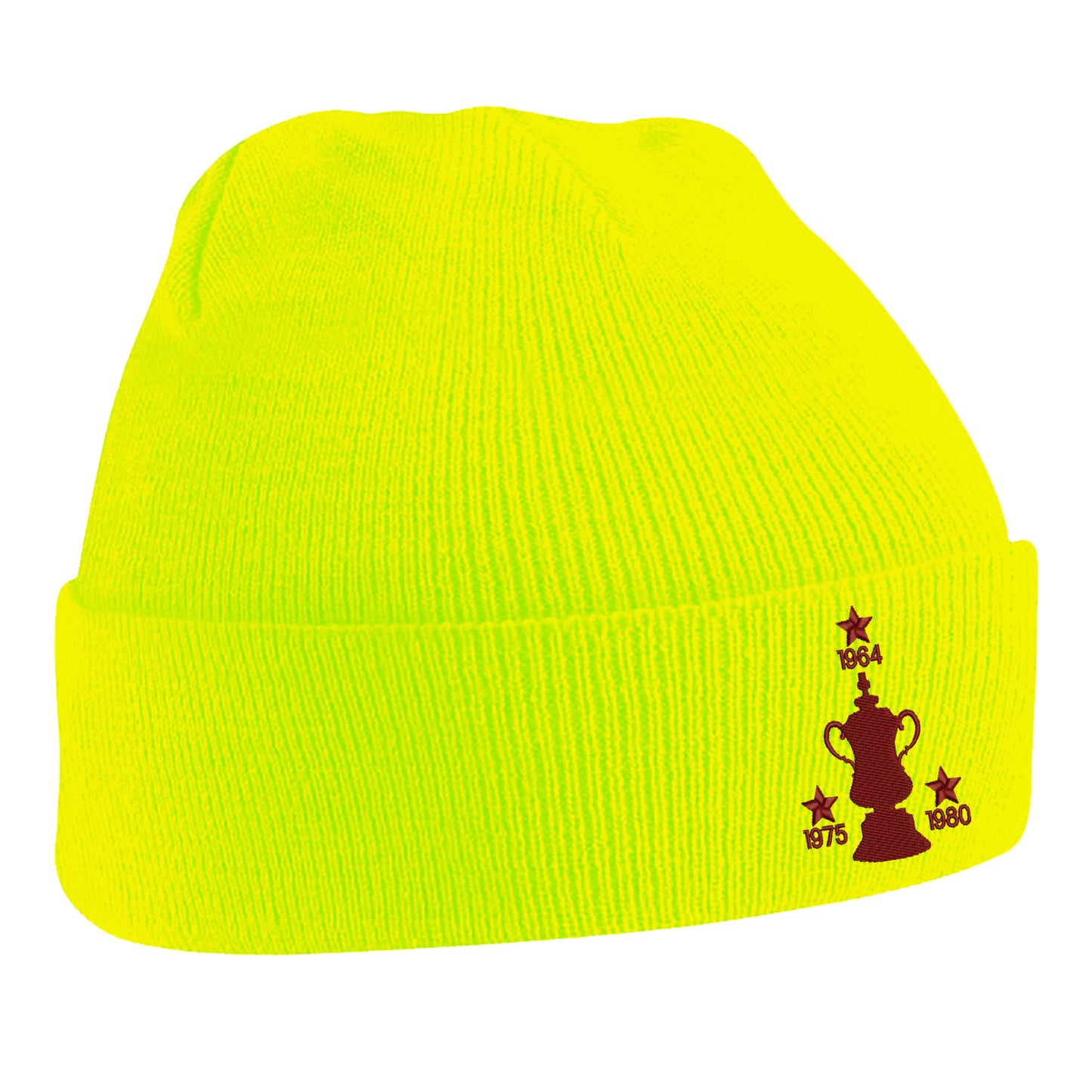Retro West Ham Three Time Cup Winners Embroidered Beanie Hat