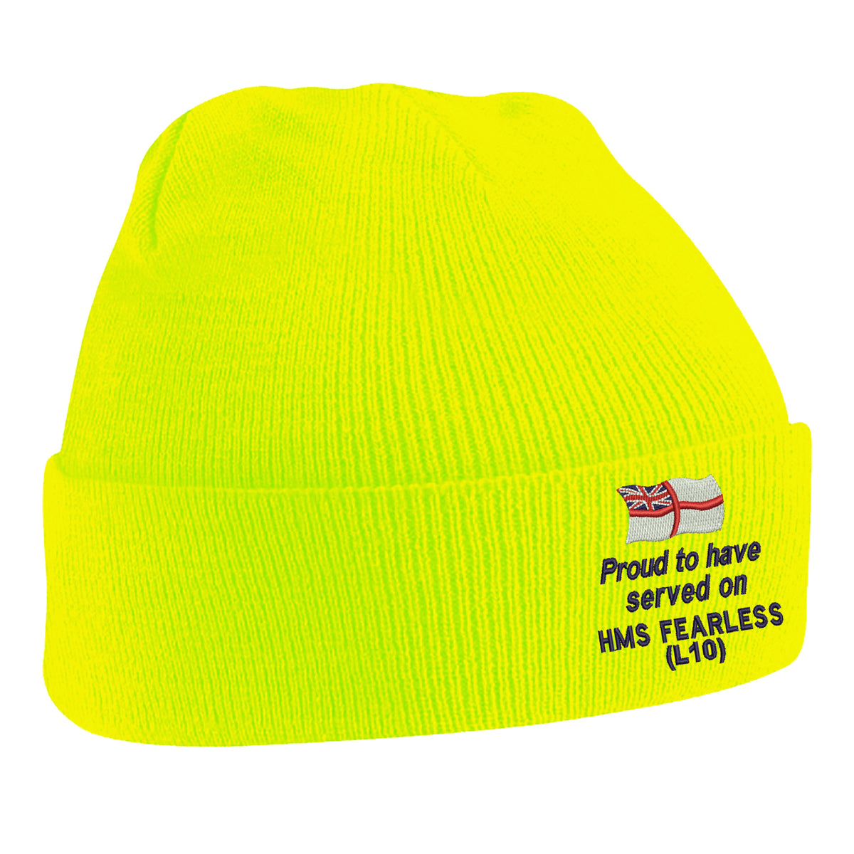 Proud to Have Served on HMS Fearless (L10) Beanie Hat