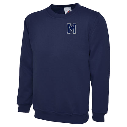 Retro Old School Hearts Football Sweatshirt