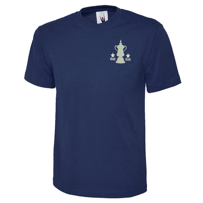 Retro Preston Two Time Cup Winners Embroidered Classic T-Shirt